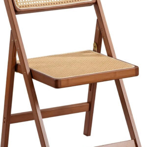 Rattan Dining Chairs Set of 2, Modern Mid Century Accent Chairs, Comfy Armchairs, Outdoor Rattan Chairs with Armrest for Bedroom Living Room Reading Room Dining Kitchen