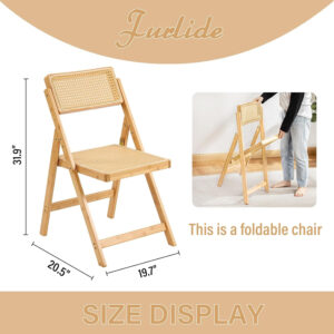 Rattan Dining Chairs Set of 2, Modern Mid Century Accent Chairs, Comfy Armchairs, Outdoor Rattan Chairs with Armrest for Bedroom Living Room Reading Room Dining Kitchen