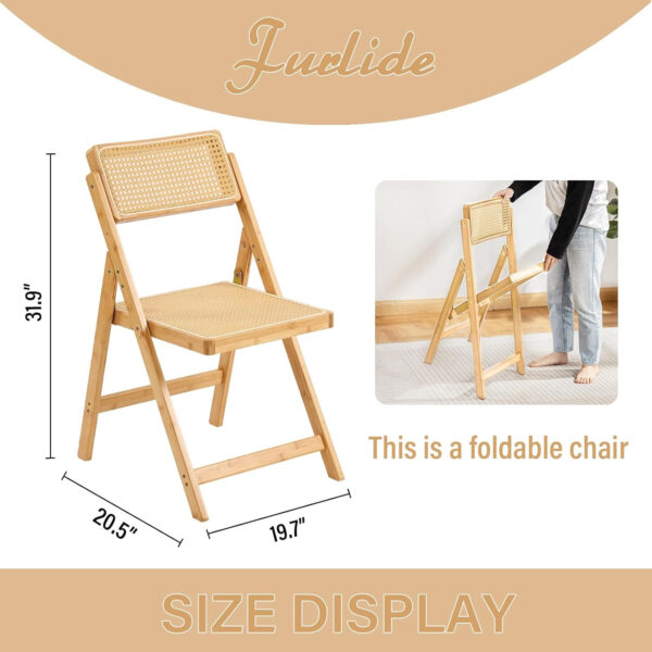 Rattan Dining Chairs Set of 2, Modern Mid Century Accent Chairs, Comfy Armchairs, Outdoor Rattan Chairs with Armrest for Bedroom Living Room Reading Room Dining Kitchen