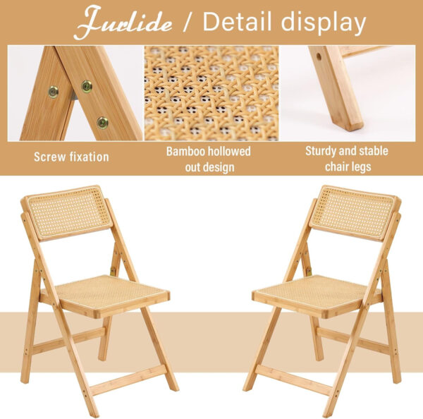 Rattan Dining Chairs Set of 2, Modern Mid Century Accent Chairs, Comfy Armchairs, Outdoor Rattan Chairs with Armrest for Bedroom Living Room Reading Room Dining Kitchen