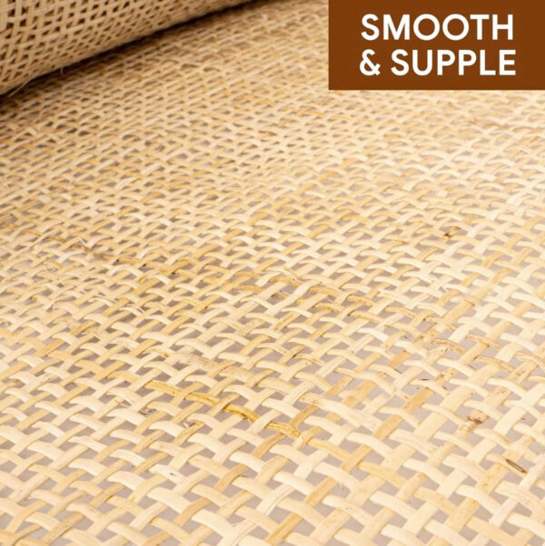 68886d6560999b11e9d884e14af3b006f59f67ca21657b42feaa1.jpg 36" Width Square Rattan Cane Webbing Roll 15 Feet Fine Radio Net Mesh Pre Woven Open for Caning Projects Rattan Fabric Crafts Cane Weave Rattan Natural Material for Cabinet Chair Furniture (15 Feet)