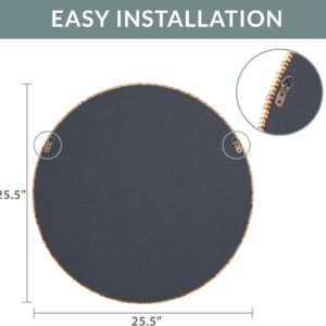 Barnyard Designs Rattan Bathroom Mirror – Rustic Farmhouse Style Handmade Wicker Rattan Frame - Boho Mirror for Nursery Wall Décor (20" x 30", Rectangular)