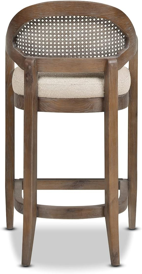 Jennifer Taylor Home Americana 26'' Cane Back Counter-Height Bar Stool, Black