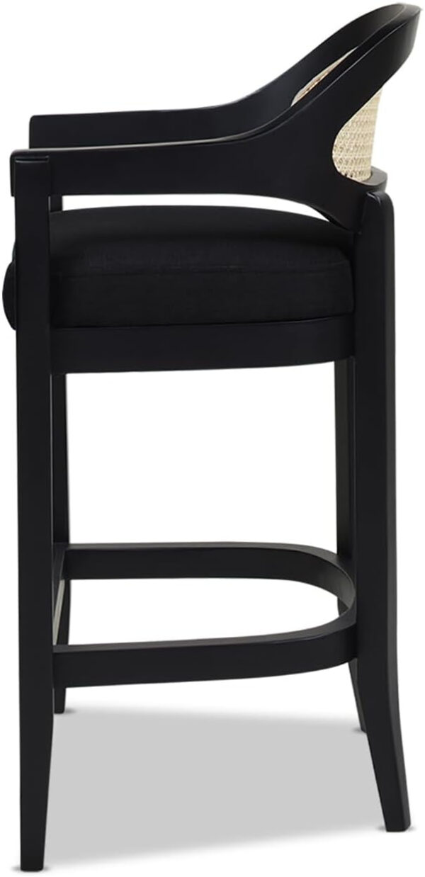 Jennifer Taylor Home Americana 26'' Cane Back Counter-Height Bar Stool, Black