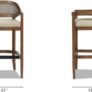 Jennifer Taylor Home Americana 26'' Cane Back Counter-Height Bar Stool, Black