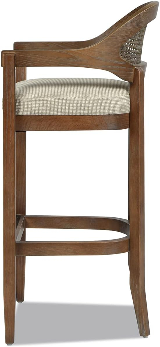 Jennifer Taylor Home Americana 26'' Cane Back Counter-Height Bar Stool, Black