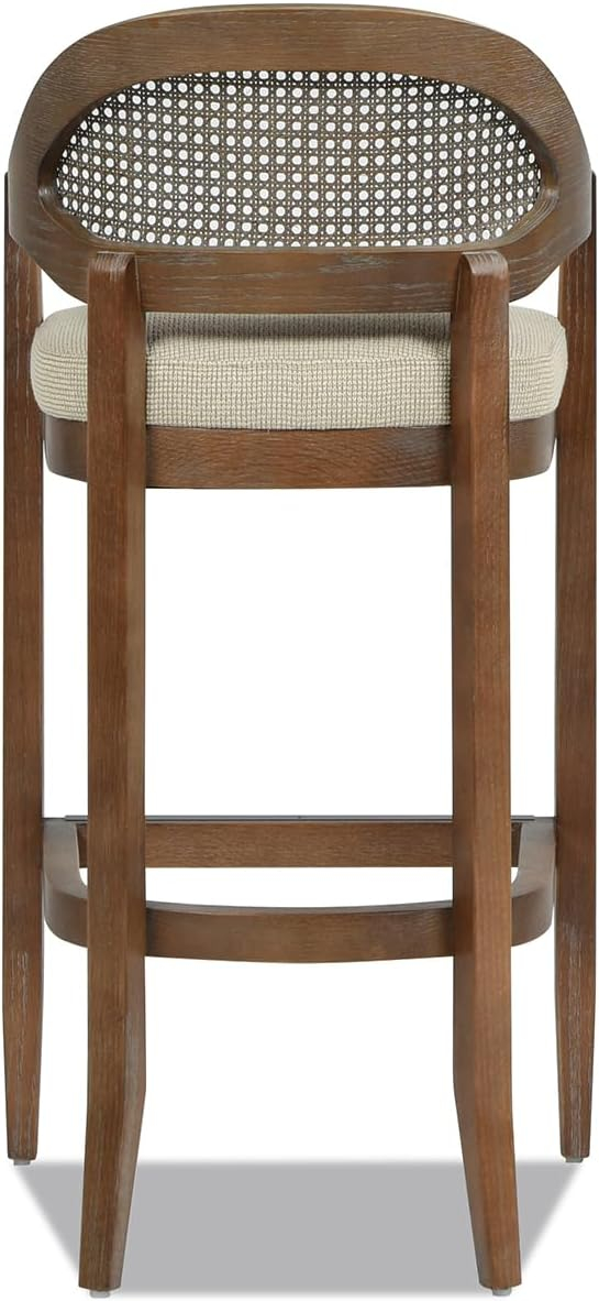 Jennifer Taylor Home Americana 26'' Cane Back Counter-Height Bar Stool, Black