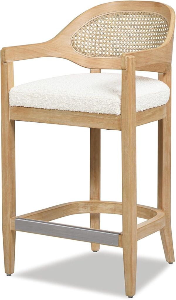 Jennifer Taylor Home Americana 26'' Cane Back Counter-Height Bar Stool, Black