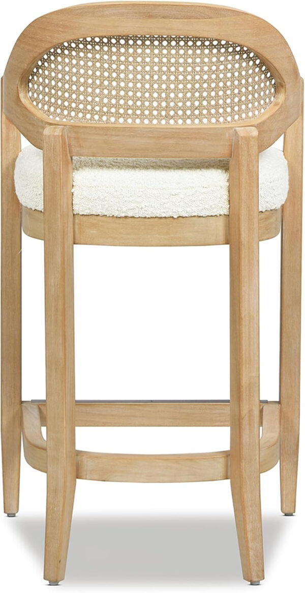 Jennifer Taylor Home Americana 26'' Cane Back Counter-Height Bar Stool, Black