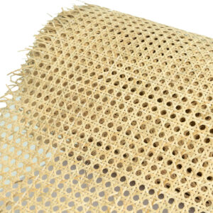 16" Width Rattan Cane Webbing Roll 12 Feet Length Hexagon Weave Pre-Woven Cane Mesh Net Open Weave Wicker Rattan Sheet Furniture, Chair, Cabinet, Ceiling (12 FEET)