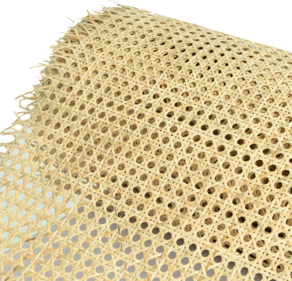 16" Width Rattan Cane Webbing Roll 12 Feet Length Hexagon Weave Pre-Woven Cane Mesh Net Open Weave Wicker Rattan Sheet Furniture, Chair, Cabinet, Ceiling (12 FEET)