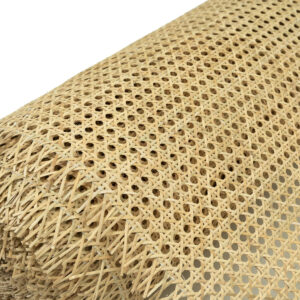 16" Width Rattan Cane Webbing Roll 12 Feet Length Hexagon Weave Pre-Woven Cane Mesh Net Open Weave Wicker Rattan Sheet Furniture, Chair, Cabinet, Ceiling (12 FEET)