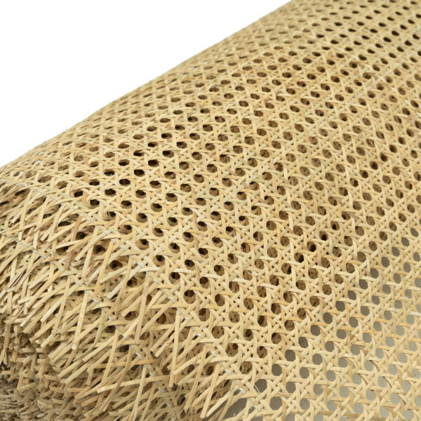 16" Width Rattan Cane Webbing Roll 12 Feet Length Hexagon Weave Pre-Woven Cane Mesh Net Open Weave Wicker Rattan Sheet Furniture, Chair, Cabinet, Ceiling (12 FEET)