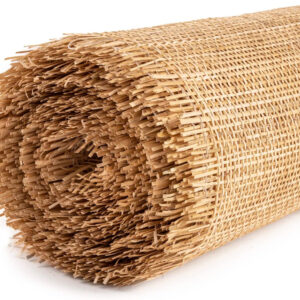 24" Width Square Rattan Cane Webbing Roll 12 Feet Fine Radio Net Mesh Pre Woven Open for Caning Projects Rattan Fabric Furniture Woven Rattan Sheet Crafts Chair Caning Supplies Wicker (12 Feet)