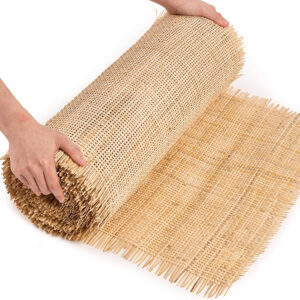 24" Width Square Rattan Cane Webbing Roll 12 Feet Fine Radio Net Mesh Pre Woven Open for Caning Projects Rattan Fabric Furniture Woven Rattan Sheet Crafts Chair Caning Supplies Wicker (12 Feet)