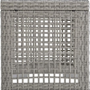 Modway Aura Outdoor Patio Wicker Rattan, Side Table, Gray