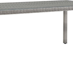 Modway Aura Outdoor Patio Wicker Rattan, Side Table, Gray