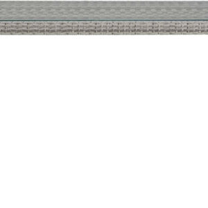 Modway Aura Outdoor Patio Wicker Rattan, Side Table, Gray