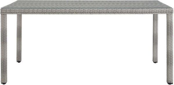 Modway Aura Outdoor Patio Wicker Rattan, Side Table, Gray