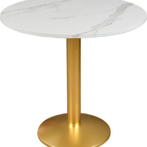Round Modern Dinning Table 30 inches Bistro Tulip Table with Faux Marble top,Easy Assemble,Sturdy Metal Frame Diameter 30in*H28.54in