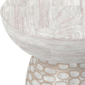 SIMPLIHOME Boyd 13-inch Wide Solid Mango End Table in White Wash, Contemporary-Style Accent Table for Living Room, Bedroom, or Family Room, Assembled
