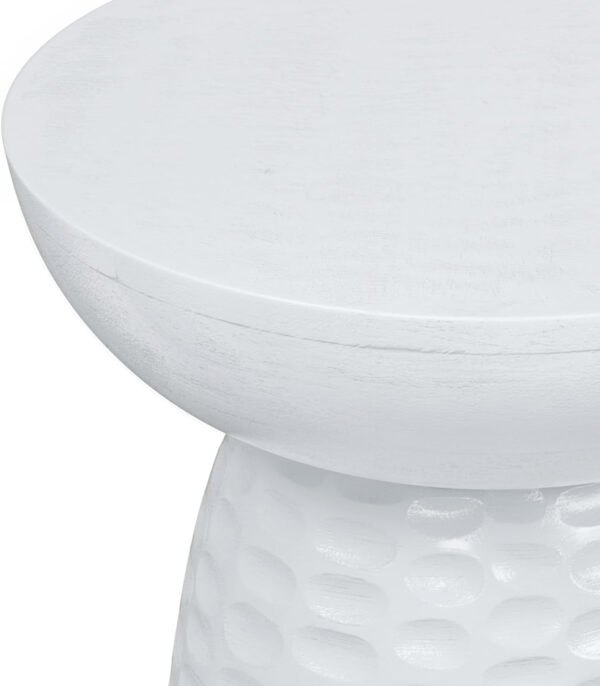 SIMPLIHOME Boyd 13-inch Wide Solid Mango End Table in White Wash, Contemporary-Style Accent Table for Living Room, Bedroom, or Family Room, Assembled
