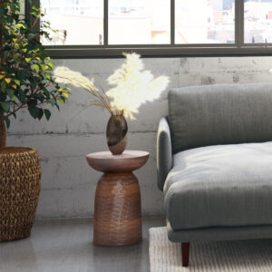 SIMPLIHOME Boyd 13-inch Wide Solid Mango End Table in White Wash, Contemporary-Style Accent Table for Living Room, Bedroom, or Family Room, Assembled