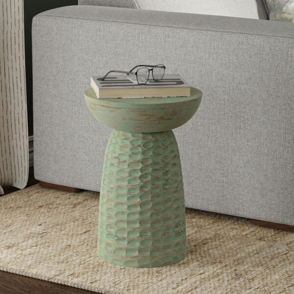 SIMPLIHOME Boyd 13-inch Wide Solid Mango End Table in White Wash, Contemporary-Style Accent Table for Living Room, Bedroom, or Family Room, Assembled