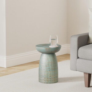 SIMPLIHOME Boyd 13-inch Wide Solid Mango End Table in White Wash, Contemporary-Style Accent Table for Living Room, Bedroom, or Family Room, Assembled