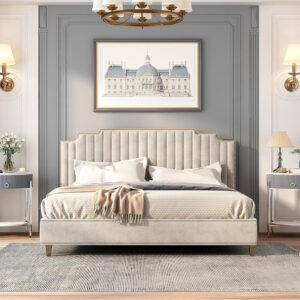 OIOG Modern End Table with Storage Drawer, Round 2-Tier Nightstand with Shelf, Gold Side Table with Metal Legs for Living Room, Bedroom, Office, Marbling Natural Stone/Gold