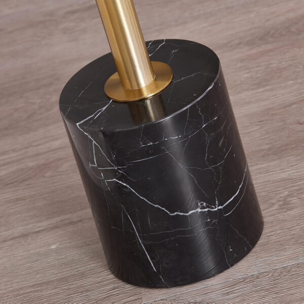 688877bf3e14eabb8f7c863c7d37745efa75991f11750dead455a.jpg LIKENOW Furniture Acrylic Side Table,Clear Small Round End Table for Living Room,Bedroom,Office | Modern Nightstand with Marble Base,Gold Post,Clear Top for Drink,Food,Snack,Assembly(White)