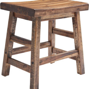 Alaterre Furniture Durango 20-Inch Tall Industrial Wood Dining Stool - Table or Extra Seat - Unique Rustic Industrial Style and Comfort - Farmhouse, Solid Wood Furniture