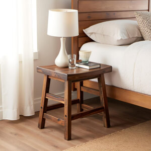 Alaterre Furniture Durango 20-Inch Tall Industrial Wood Dining Stool - Table or Extra Seat - Unique Rustic Industrial Style and Comfort - Farmhouse, Solid Wood Furniture