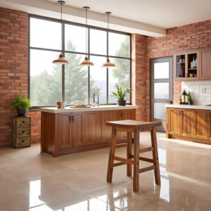 Alaterre Furniture Durango 20-Inch Tall Industrial Wood Dining Stool - Table or Extra Seat - Unique Rustic Industrial Style and Comfort - Farmhouse, Solid Wood Furniture