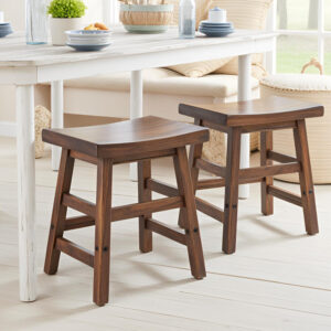 Alaterre Furniture Durango 20-Inch Tall Industrial Wood Dining Stool - Table or Extra Seat - Unique Rustic Industrial Style and Comfort - Farmhouse, Solid Wood Furniture