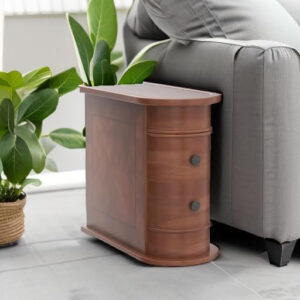 68887a8650d757eaa5ee79a015c3a02347fedb8a8cdfb58a6e4a1.jpg LITTLE TREE Wood End Table with 2 Drawers Sofa Side Table, No Assembly Required Vintage Slim Nightstand Bedside Table for Bedroom