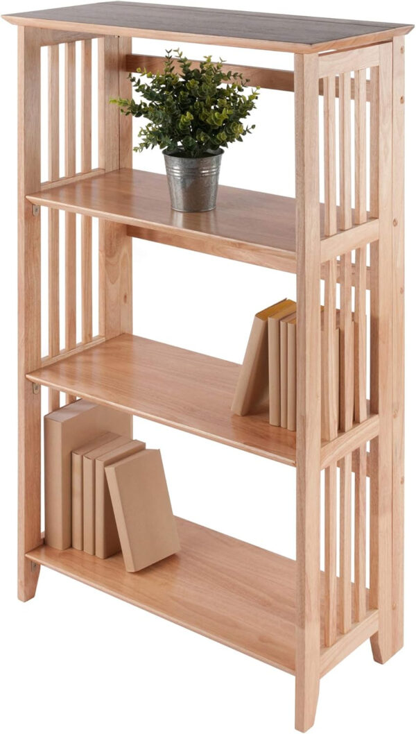 Winsome Mission Beech Wood 4-Tier Shelf, Natural
