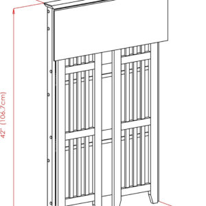Winsome Mission Beech Wood 4-Tier Shelf, Natural