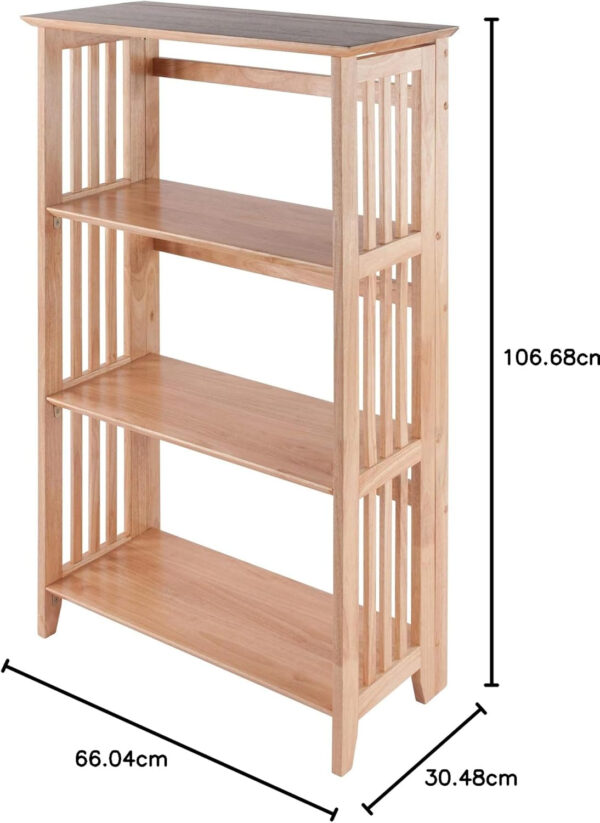 Winsome Mission Beech Wood 4-Tier Shelf, Natural