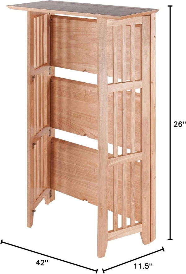 Winsome Mission Beech Wood 4-Tier Shelf, Natural