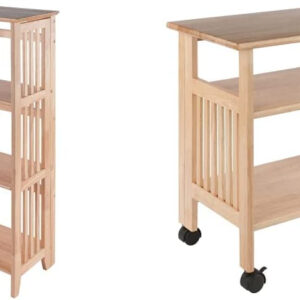 Winsome Mission Beech Wood 4-Tier Shelf, Natural