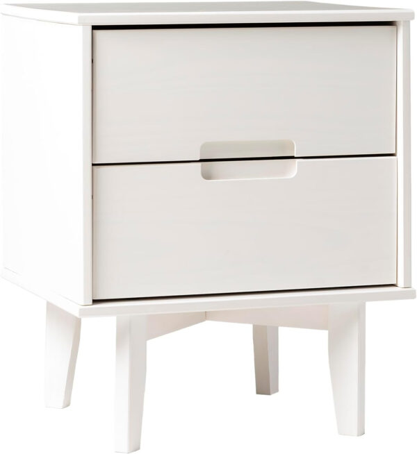 68887ba2582875d738c9c4e84b31e40fd4199960a161b91a3af62.jpg Walker Edison Mid Century Modern Grooved Handle Wood Nightstand Side Table Bedroom Storage Drawer and Shelf Bedside End Table, 2 Drawer, Caramel