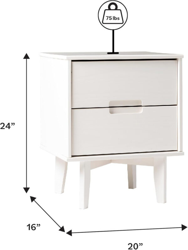 68887ba5c56c1ff9e180d8efe704fcd3194c302c16f09ed8f82de.jpg Walker Edison Mid Century Modern Grooved Handle Wood Nightstand Side Table Bedroom Storage Drawer and Shelf Bedside End Table, 2 Drawer, Caramel