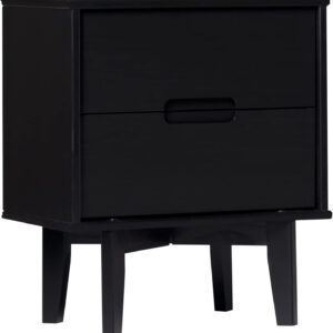 68887bbf85f12386e5d47f28cc61b113c939e5d7b4519bb0b6472.jpg Walker Edison Mid Century Modern Grooved Handle Wood Nightstand Side Table Bedroom Storage Drawer and Shelf Bedside End Table, 2 Drawer, Caramel