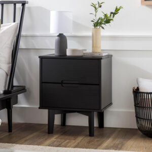 68887bc15c8b04c534deea045b30521d0524566e49675d1bb261c.jpg Walker Edison Mid Century Modern Grooved Handle Wood Nightstand Side Table Bedroom Storage Drawer and Shelf Bedside End Table, 2 Drawer, Caramel