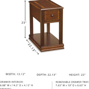 Signature Design by Ashley Breegin New Traditional Wooden Chair Side End Table, Brown