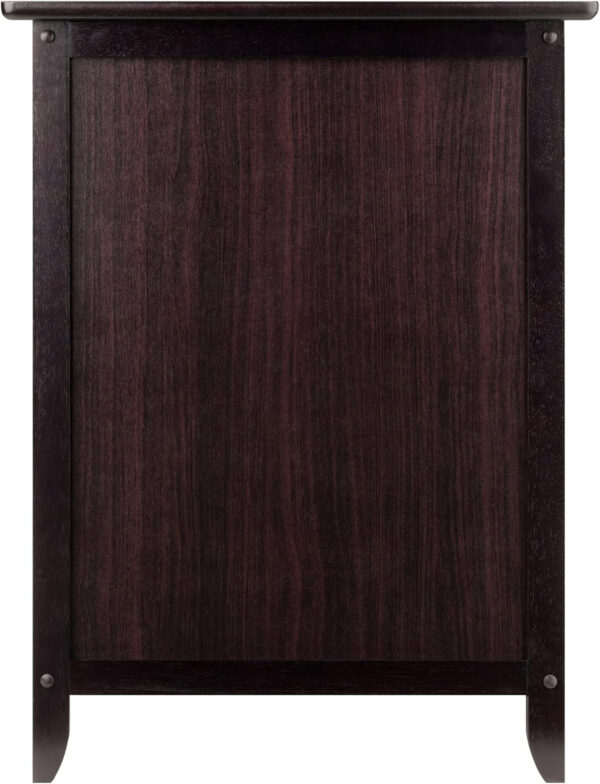 Winsome 25 x 18.9 x 14.96-Inch Composite Wood End/Night Table with Satine Nickel Knob, Natural (81115)