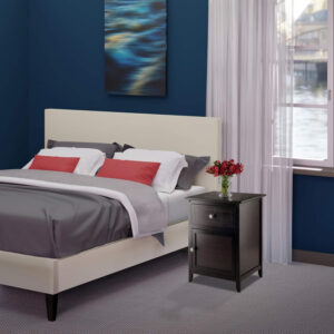 Winsome 25 x 18.9 x 14.96-Inch Composite Wood End/Night Table with Satine Nickel Knob, Natural (81115)
