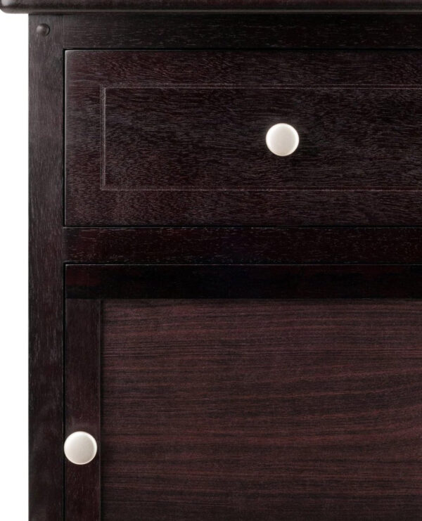 Winsome 25 x 18.9 x 14.96-Inch Composite Wood End/Night Table with Satine Nickel Knob, Natural (81115)