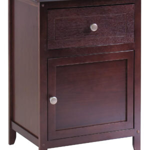 Winsome 25 x 18.9 x 14.96-Inch Composite Wood End/Night Table with Satine Nickel Knob, Natural (81115)